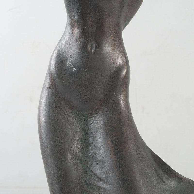 彫刻家　翁観二作　ブロンズ像　裸婦像　女性像　重さ約3kg　C　9790A