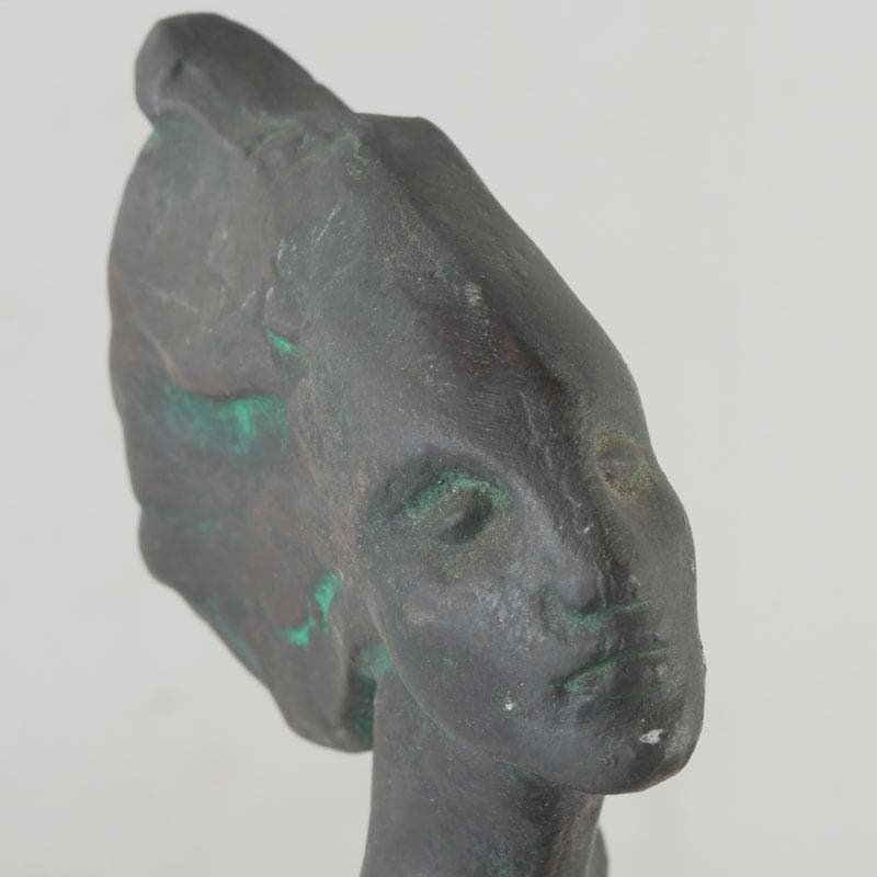 彫刻家　翁観二作　ブロンズ像　裸婦像　女性像　重さ約3kg　C　9790A