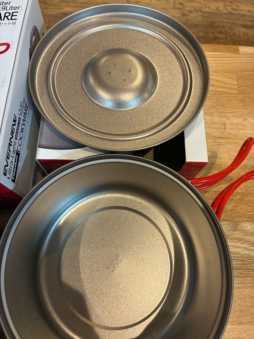 エバニュー　チタン製ウルトラライトクッカー　600/900/1300mlセット❗️