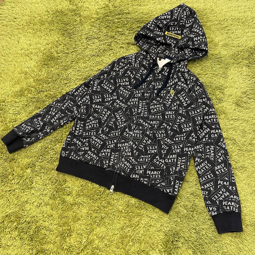 パーリーゲイツ PEARLYGATES ジップジャケット 総柄 ネイビー 0