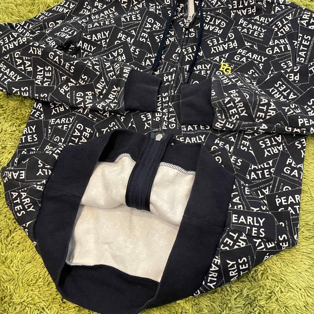 パーリーゲイツ PEARLYGATES ジップジャケット 総柄 ネイビー 0