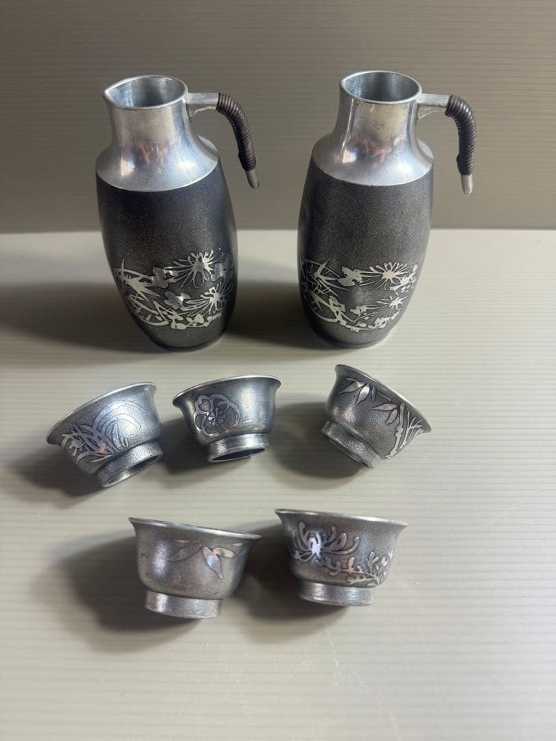 1560 薩摩錫器 本錫　酒器セット