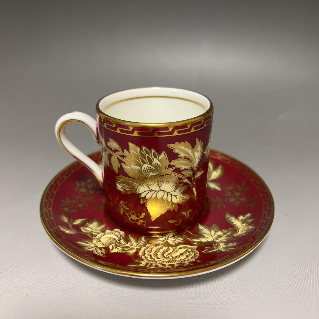 ウェッジウッド トンキン ルビー デミタスカップ＆ソーサー ①