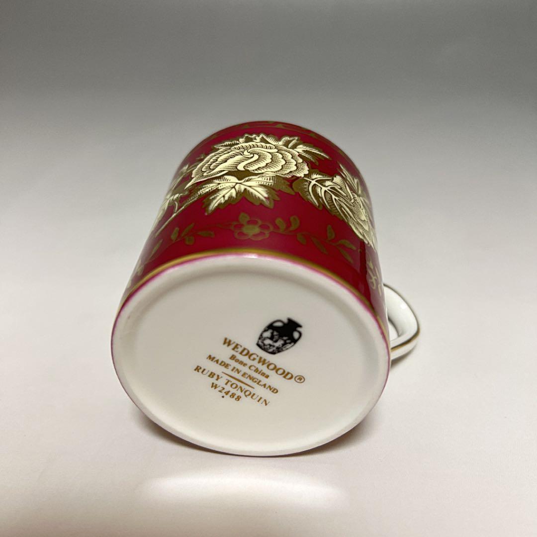 ウェッジウッド トンキン ルビー デミタスカップ＆ソーサー ①