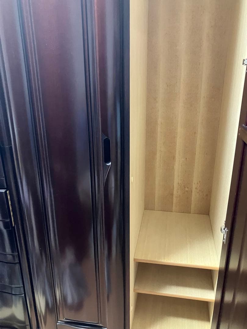 府中タンス　最高級洋箪笥　2枚扉　ブレザータンス　紫檀　桐　婚礼家具