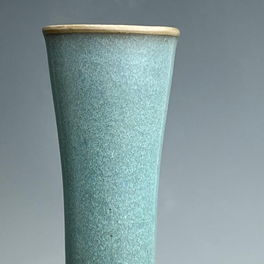 鈞窯天藍釉紫斑長頸瓶 中国古玩 中国美術 唐物 A960