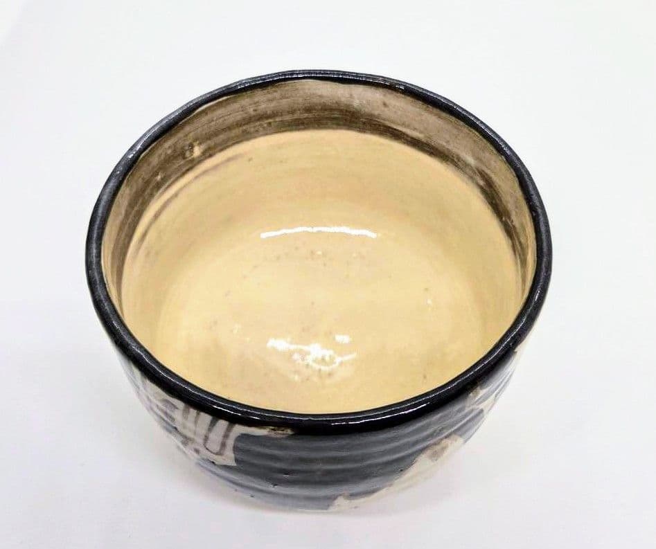 【茶道具】鉄絵　茶碗　四代真清水蔵六