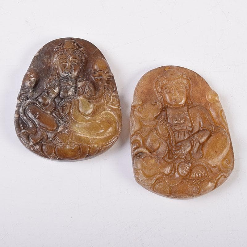 中国　玉石彫刻　玉器　玉珮　根付　11点まとめて　V　R8957