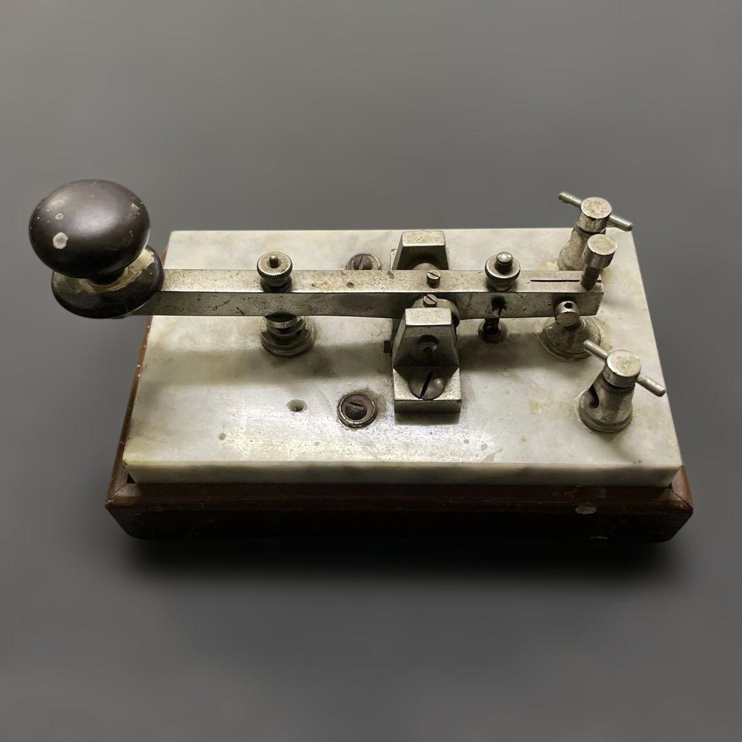 大理石電鍵　モールス信号キー　ヴィンテージ　レア