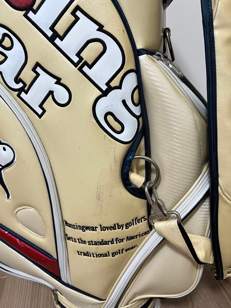 マンシングウェア　ゴルフバッグ　キャディバッグ　メンズ　レディース　ベージュ