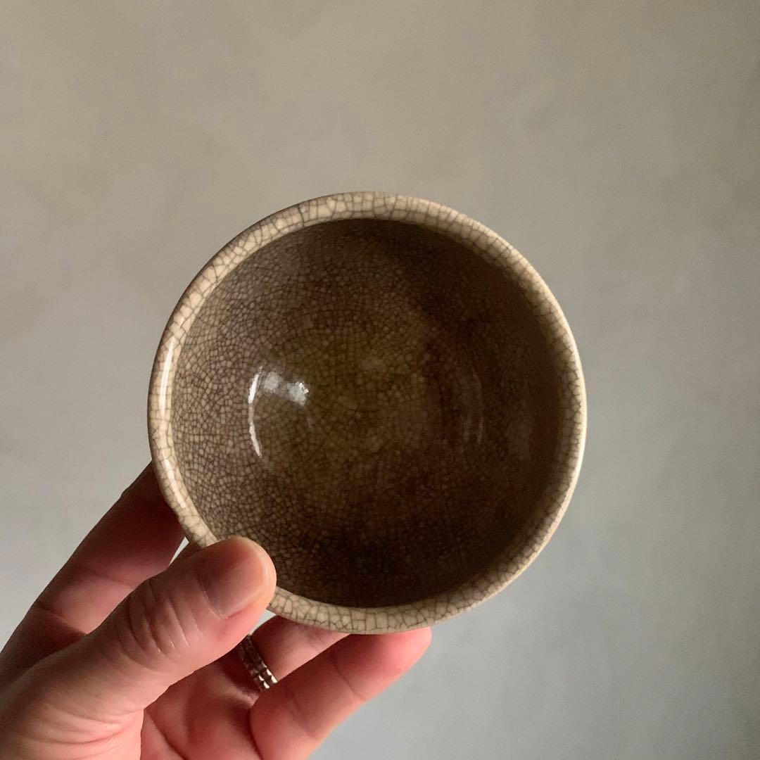 京焼 貫入 茶碗 茶道具 古美術 古道具 アンティーク