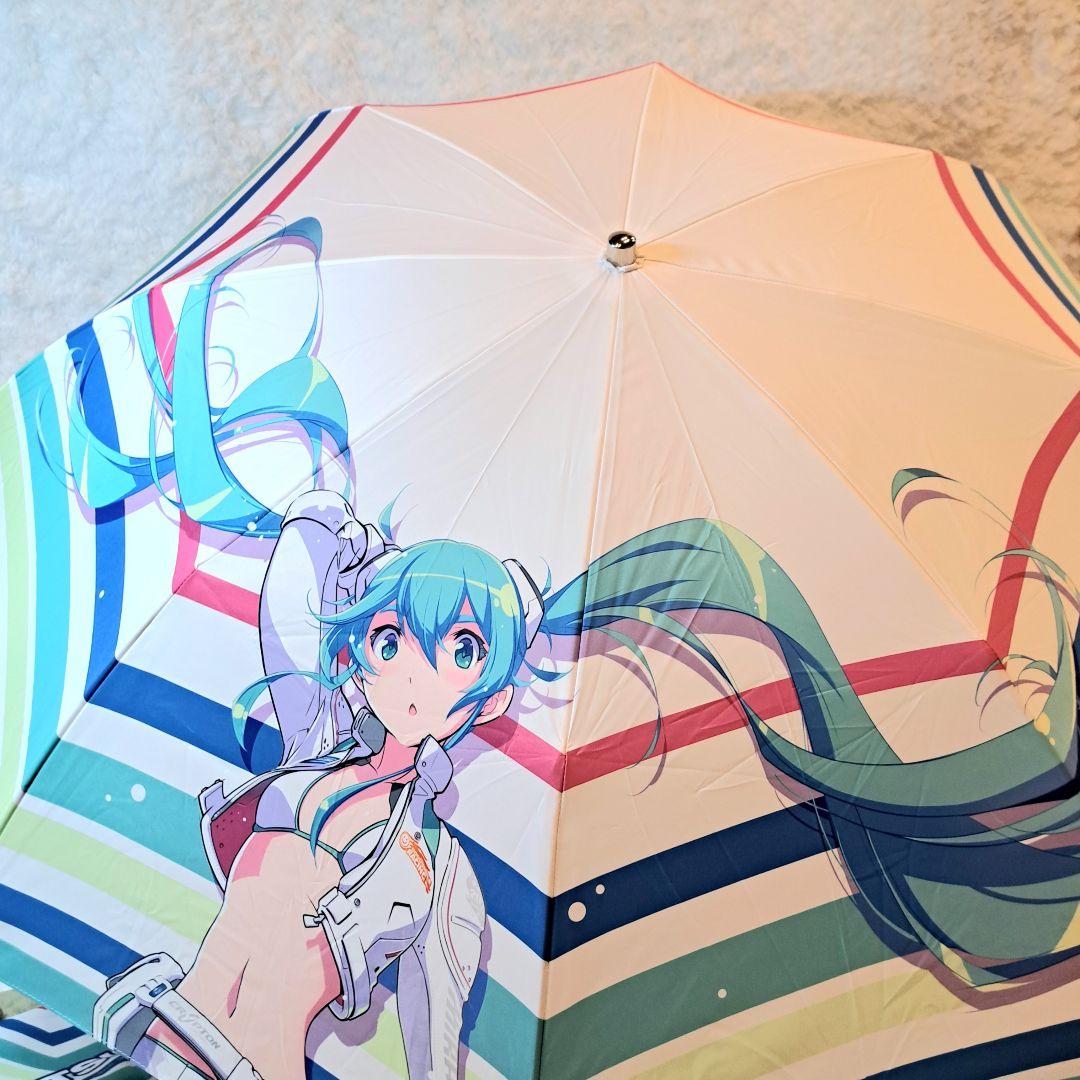 希少 痛傘 レーシングミク 2014 EV MIRAI ver.  折りたたみ傘