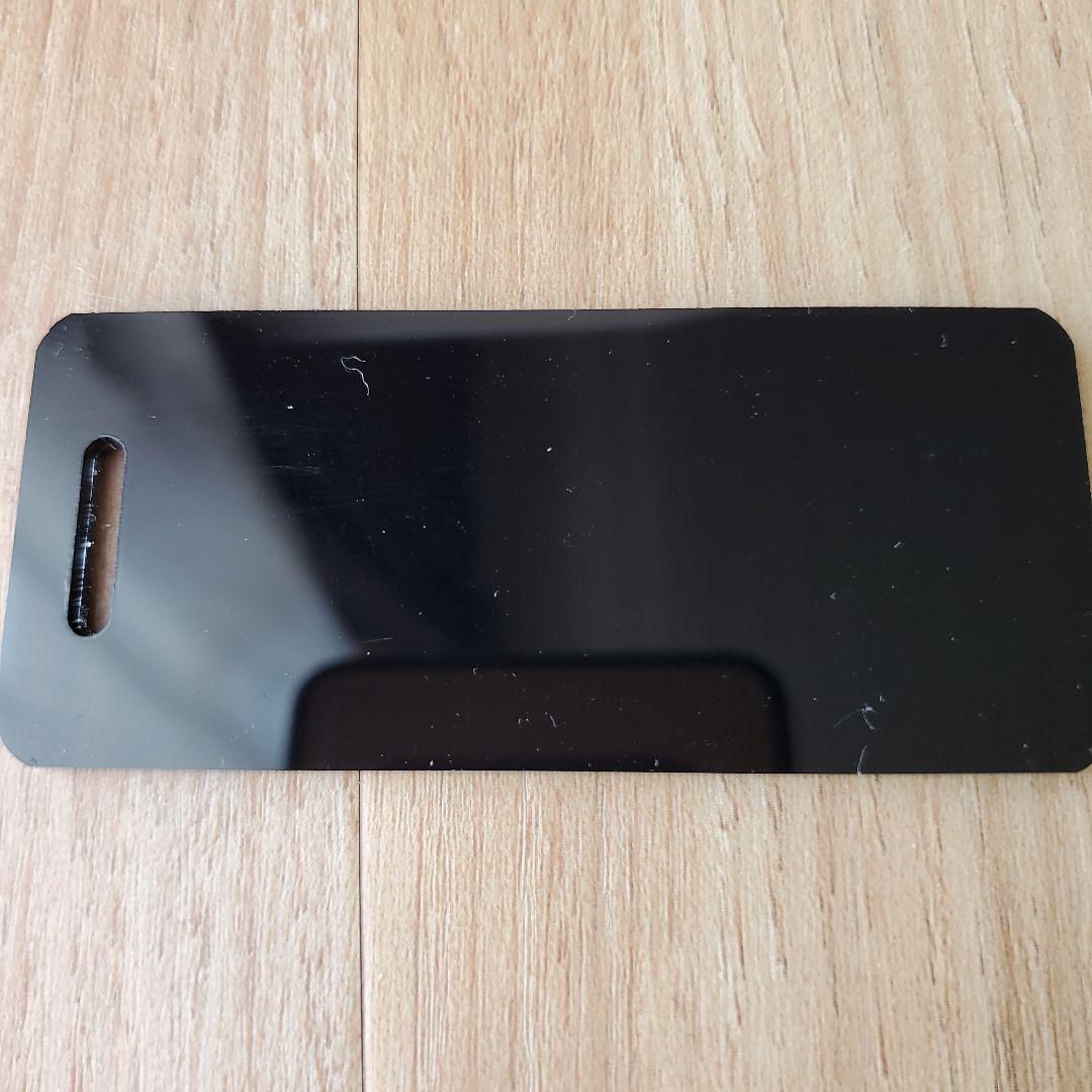 MARK & LONA ブラックレザー ネームタグ