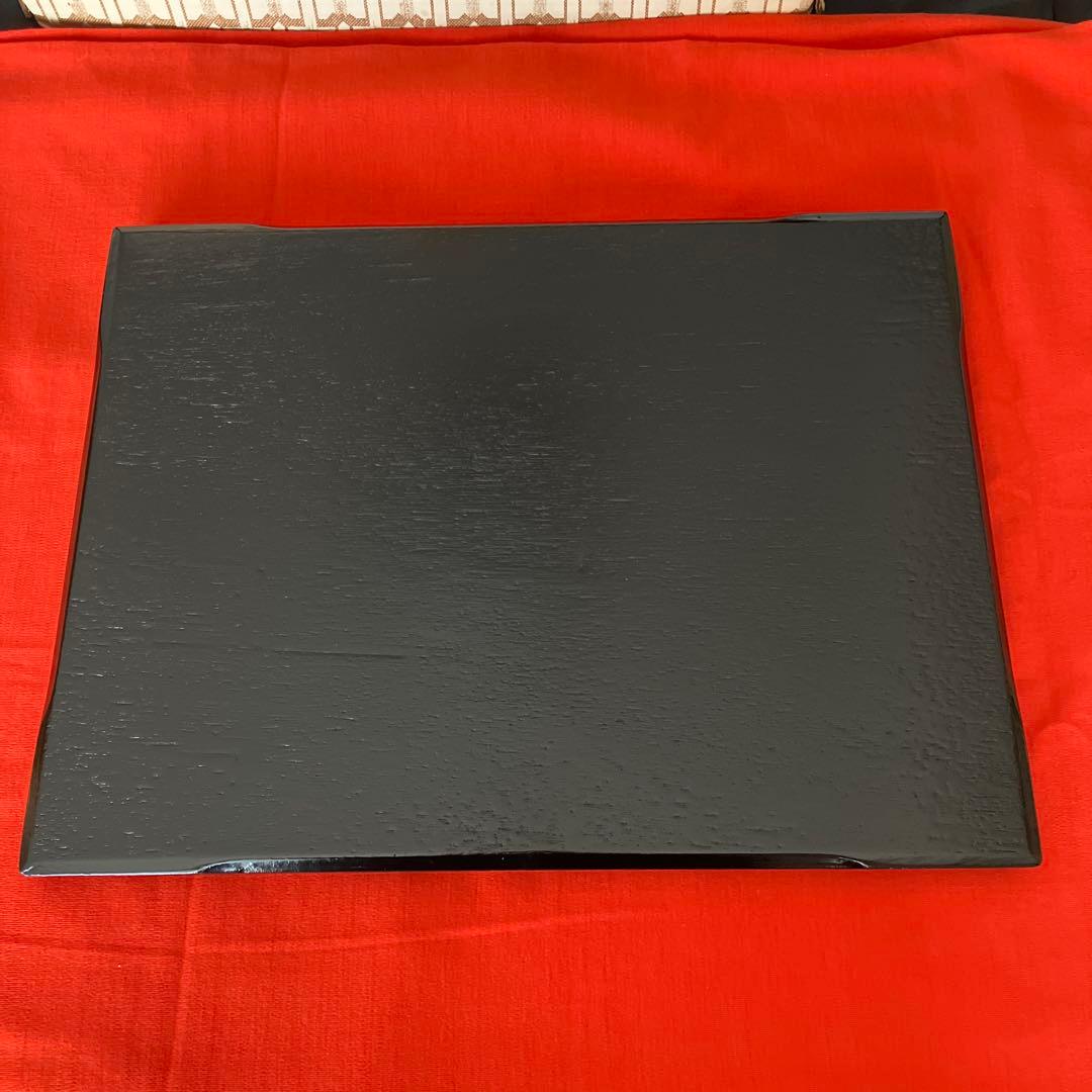 【新品】天然木漆器トレー　5セット　大丸