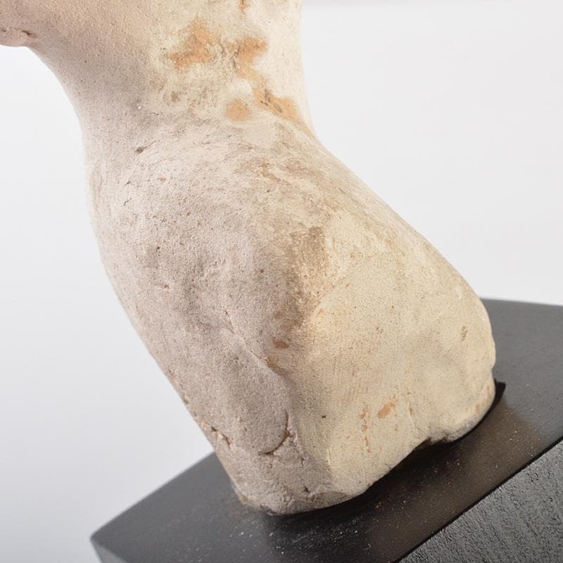 中国　唐代　加彩　人物俑　婦人胸像　置物　時代箱　M　R7157