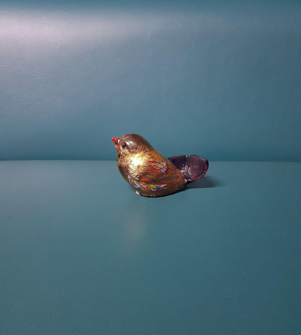 鳥 小鳥 Murano ムラーノガラス 置物 インテリア ガラス細工 飾り物