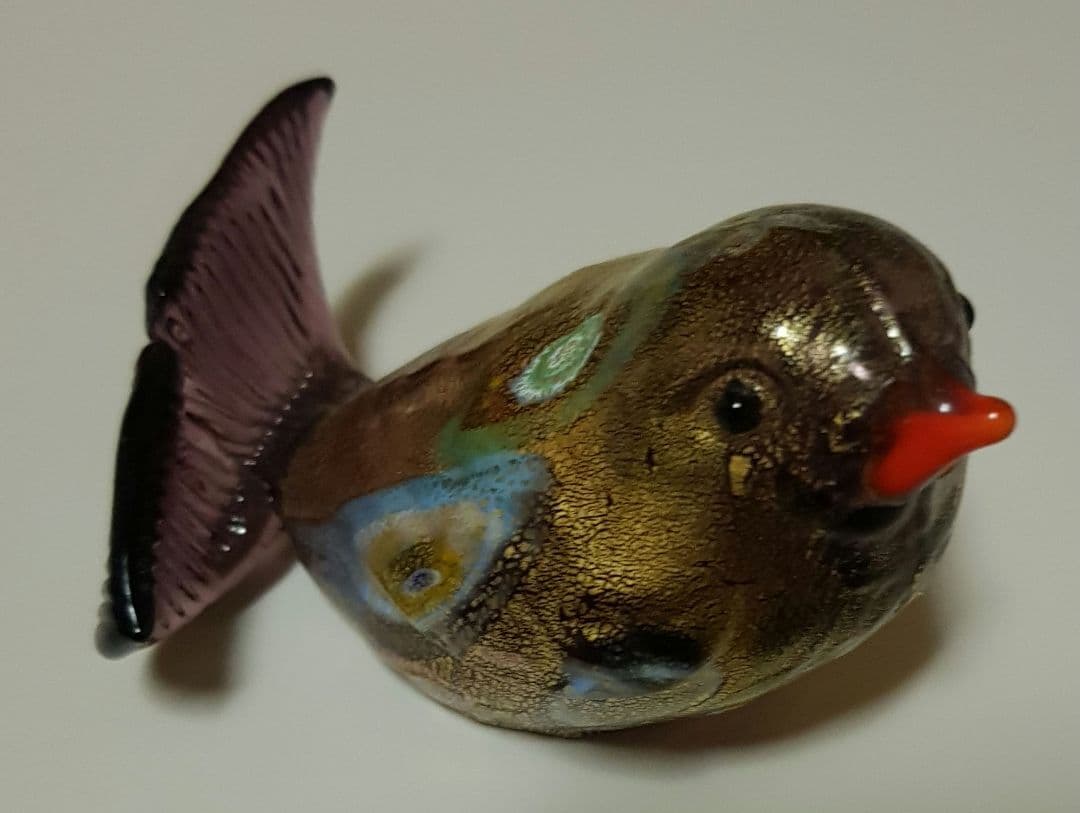 鳥 小鳥 Murano ムラーノガラス 置物 インテリア ガラス細工 飾り物