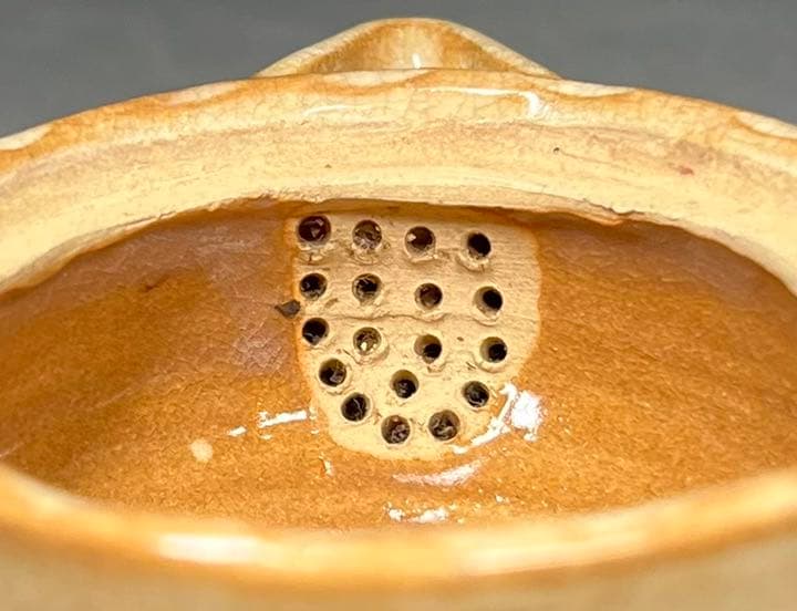 【永】急須  萩焼 唐瀧庵窯 十二代 土谷一水造 宝瓶 共箱 茶巾筒付