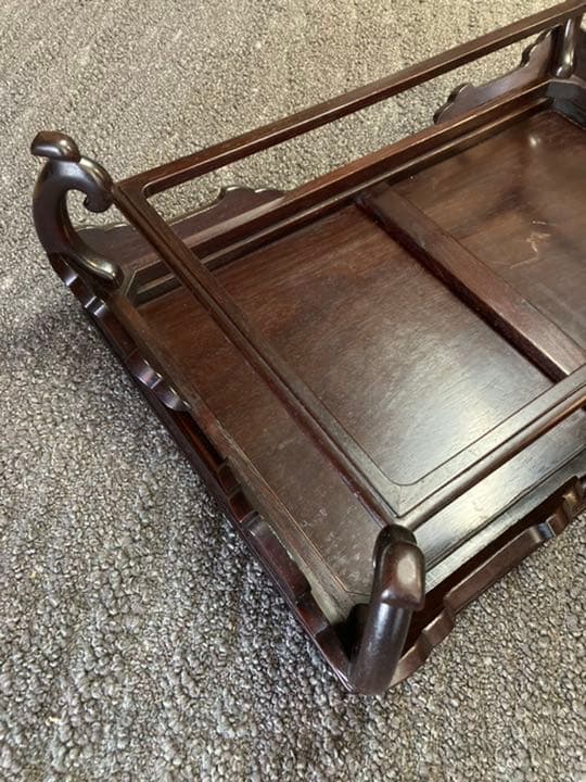 紫檀卓　花台　木箱有り