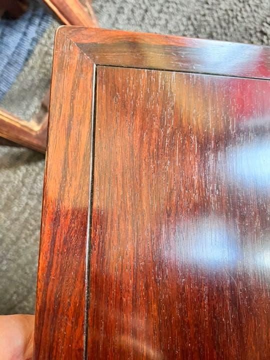 紫檀卓　花台　木箱有り