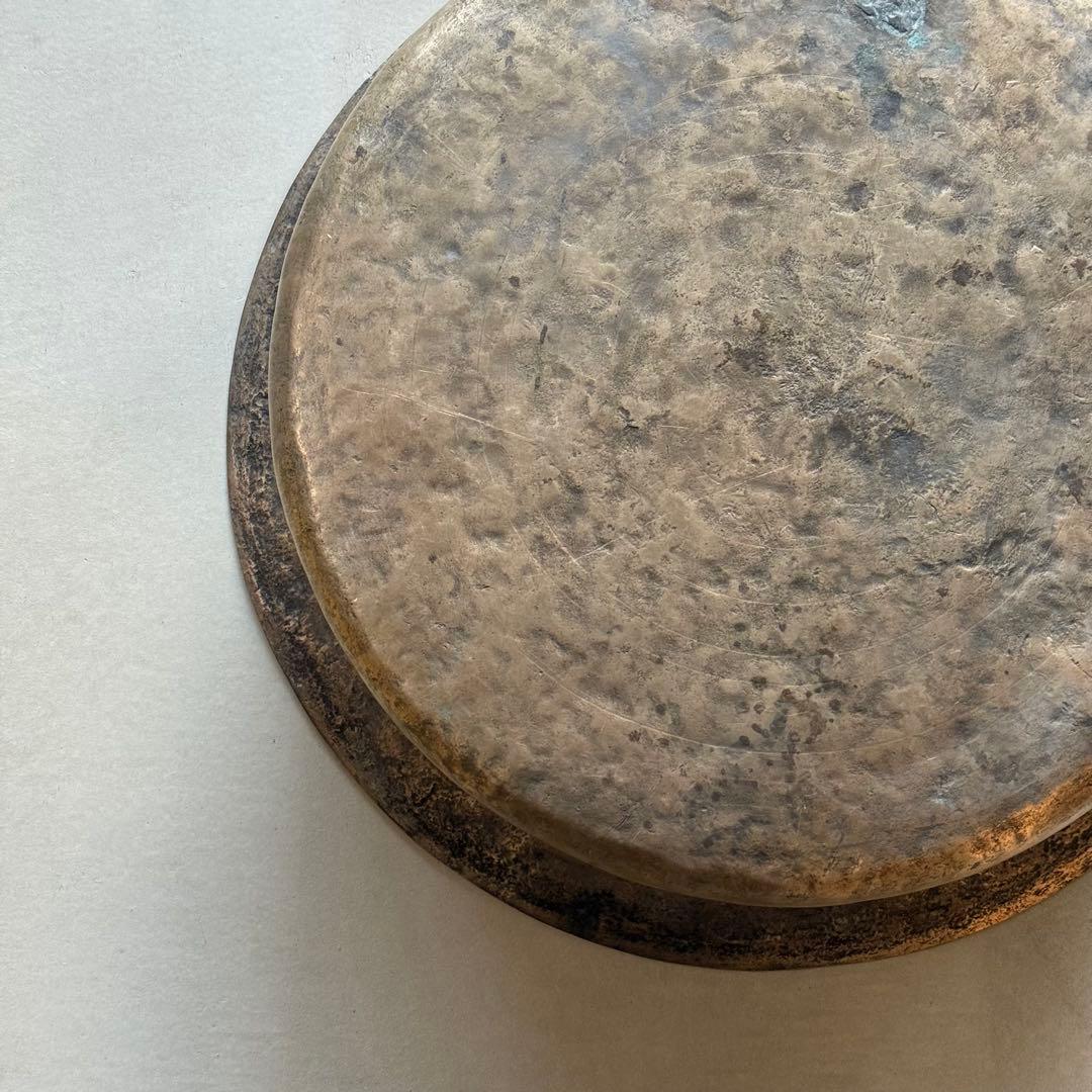 n*a様 李朝 朝鮮 真鍮 たらい 槌打ち 民藝 アンティーク