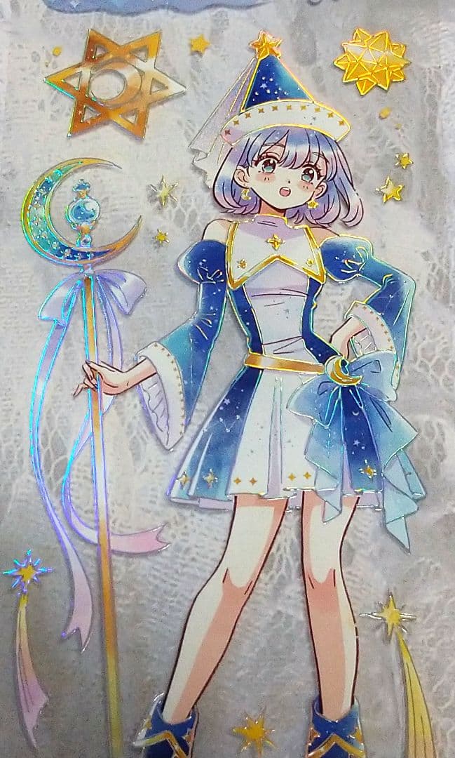 J634＃星月篇章(烫镭射银)当季限定切り売り海外人物マステ女の子