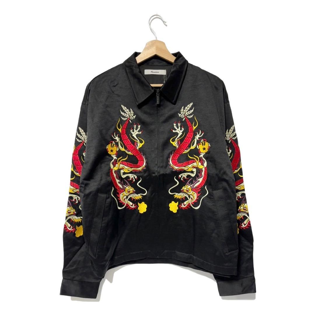 新品 ラッセルノ ゴルフ ドラゴン スーベニア ジャケット ブラック L 5