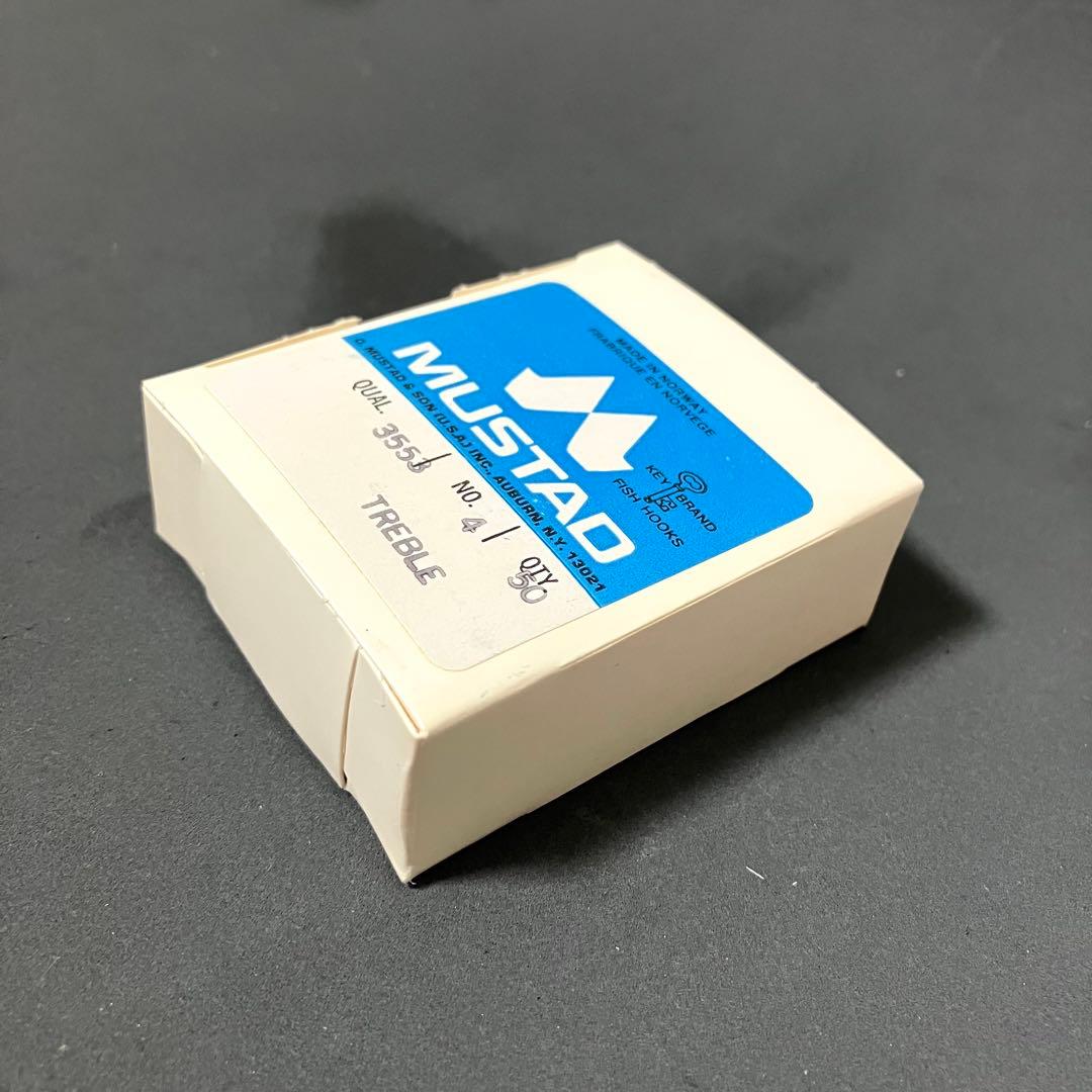 【サイズ4】50本　マスタッド3553 ロングシャンクトレブルフック へドン似合