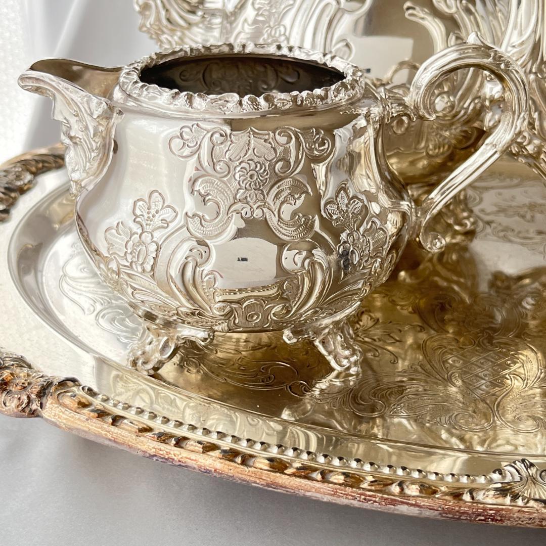 【Cooper Brothers】 ファルコンとマスカロン ティーセット 4点