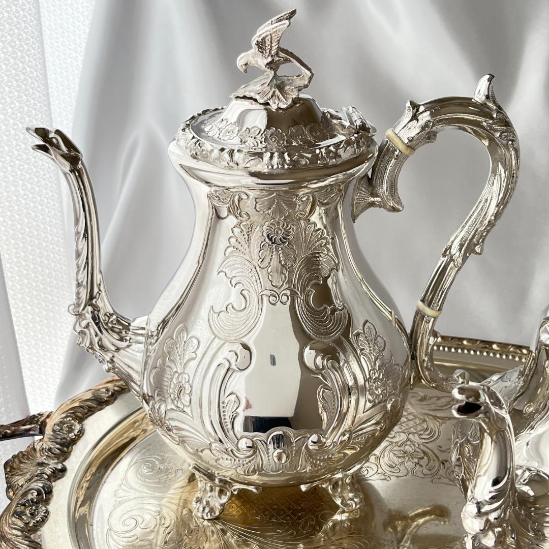 【Cooper Brothers】 ファルコンとマスカロン ティーセット 4点