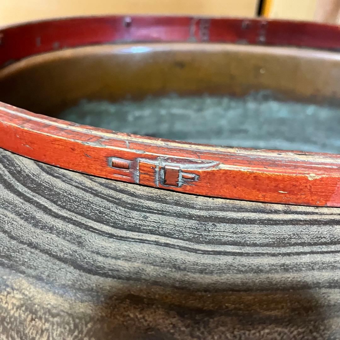 ヴィンテージ　希少　丸太くり抜き　大火鉢　古道具