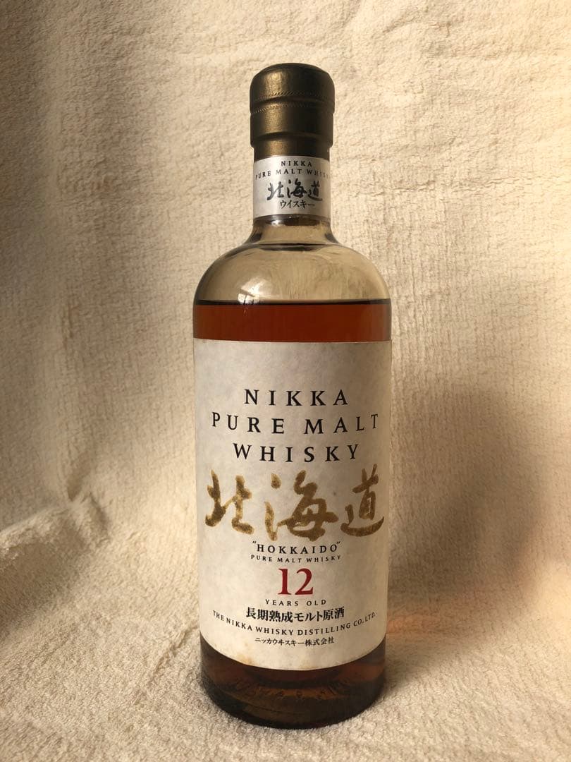 【未開栓・希少品】ニッカ　ピュアモルトウイスキー　北海道　12年　金文字