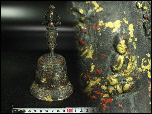 仏教美術 古銅 御鈴 鐘(K-LC972)