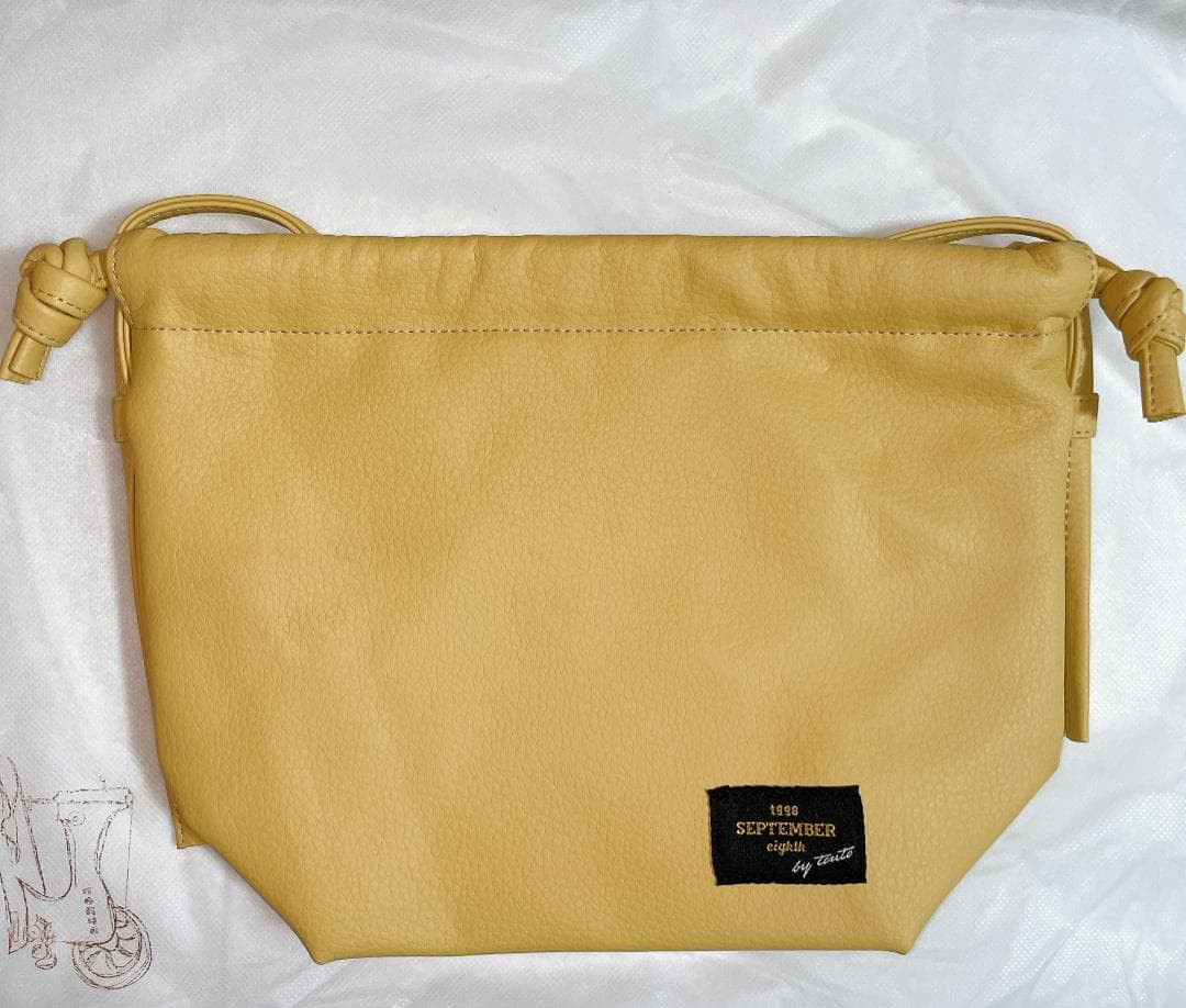 【未使用】コブクロ　九月八日　ドローストリングバッグ グレー 巾着バッグ