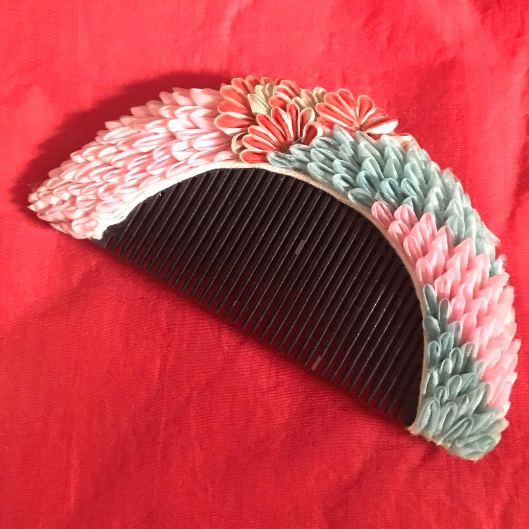 アンティーク  つまみ細工 くし 櫛