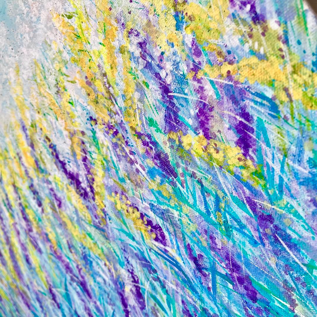 flower garden＊10号キャンバス　絵画　原画　風景画　春　大きい