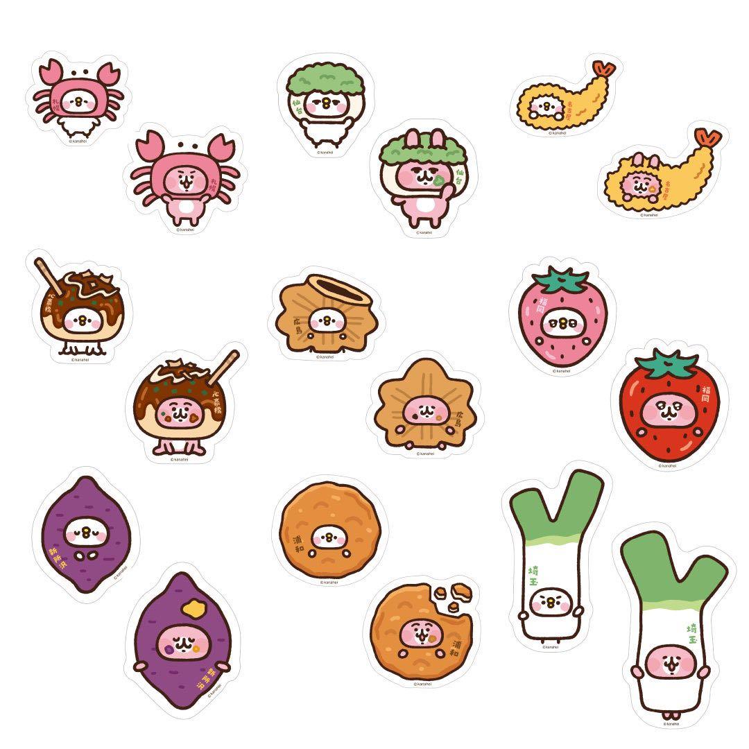 カナヘイの小動物　ご当地ダイカットステッカー　ピスケとうさぎ　PARCO