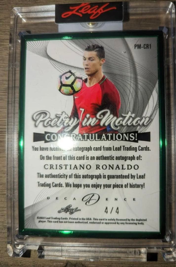 【世界限定4枚 】Cristiano Ronaldo直筆サインカード ロナウド