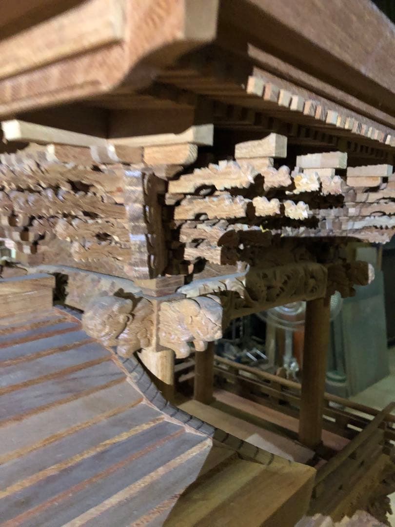 全国配送okです！だんじり自車　欅製　家宝級代物　画像更新！4分の１サイズ