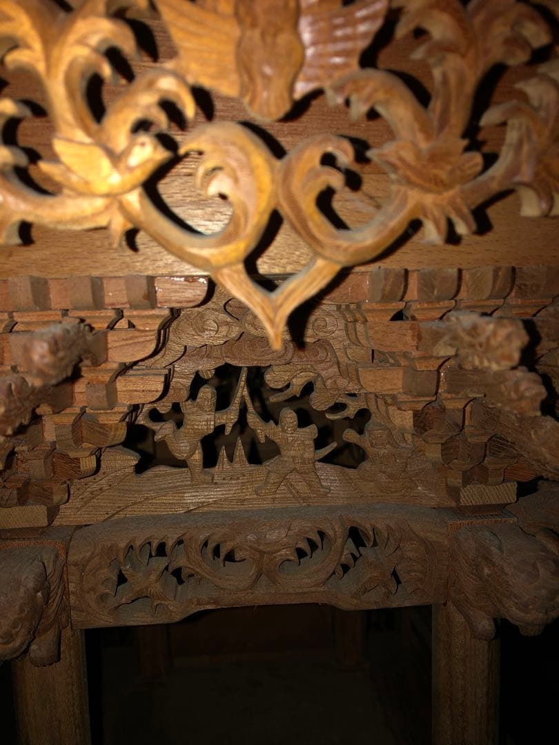 全国配送okです！だんじり自車　欅製　家宝級代物　画像更新！4分の１サイズ