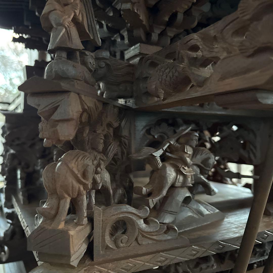 全国配送okです！だんじり自車　欅製　家宝級代物　画像更新！4分の１サイズ