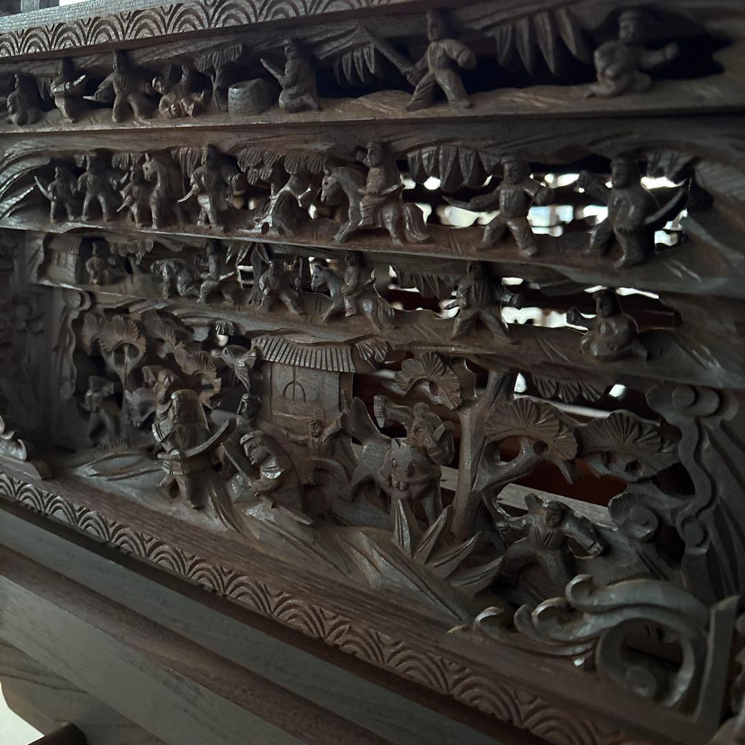 全国配送okです！だんじり自車　欅製　家宝級代物　画像更新！4分の１サイズ