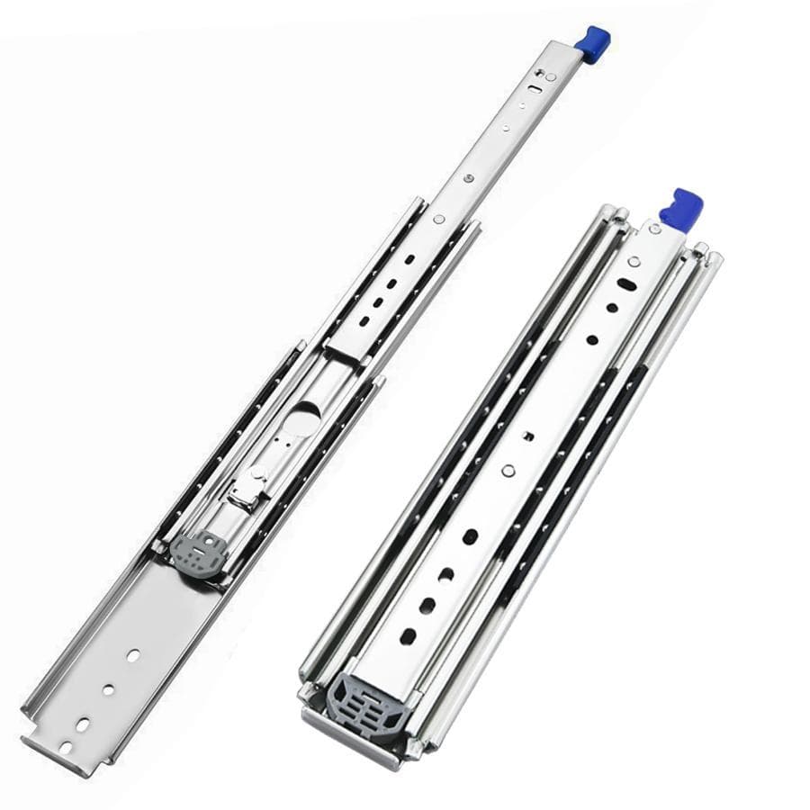 スライドレール 重量用 3段フル伸縮ロック式 引き出し レール（底引き対応）