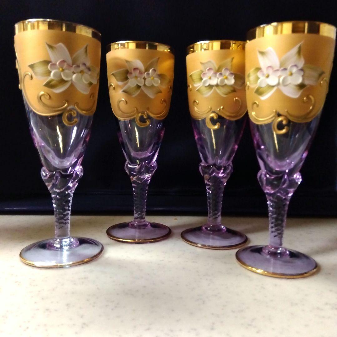 ベネチエアグラスセット　イタリア製