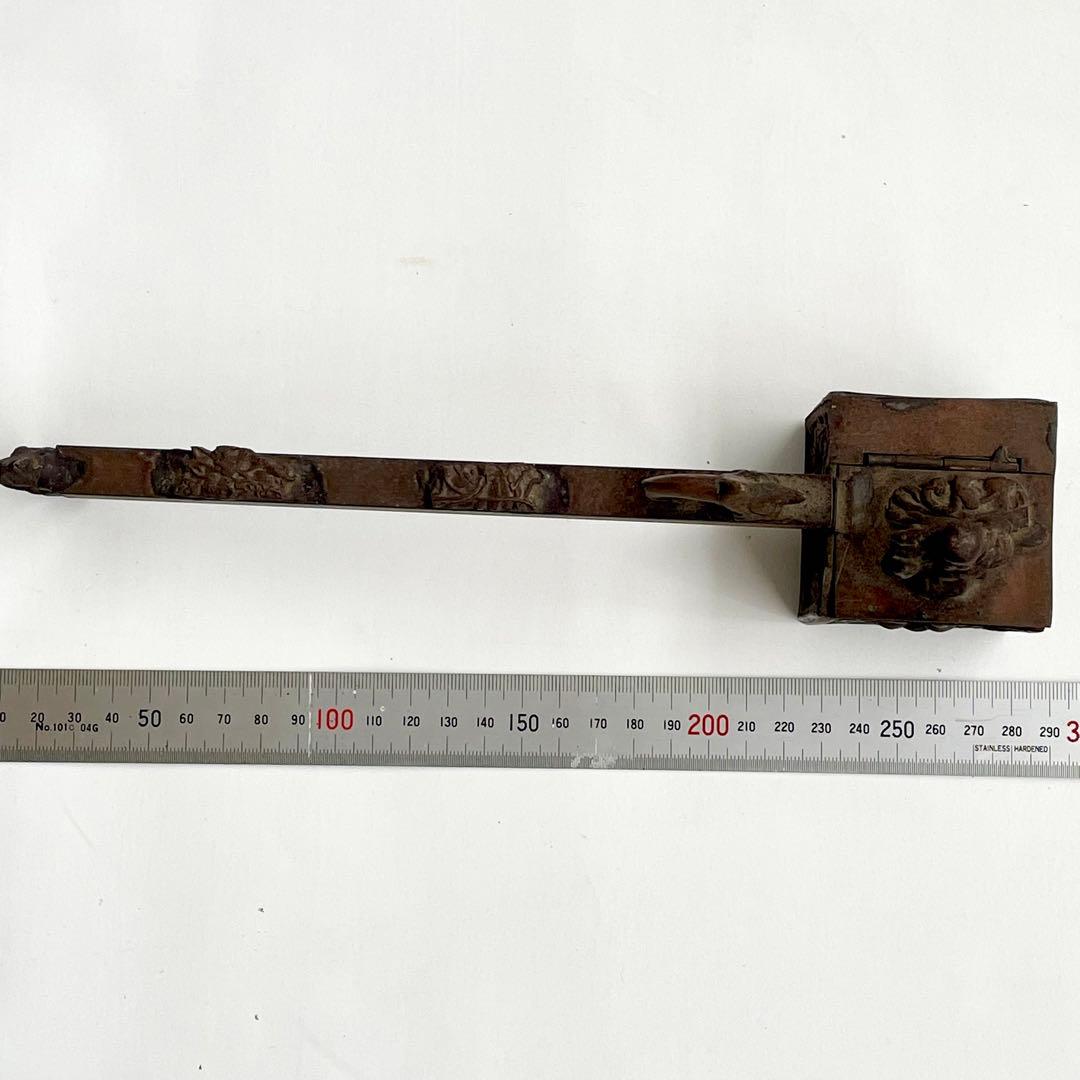 銅製 矢立 筆記具 布袋 アンティーク 骨董 大きいサイズ