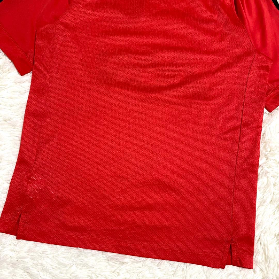 ナイキ　マンチェスターU　ゲームシャツ　Tシャツ　刺繍ロゴ　レッド　L