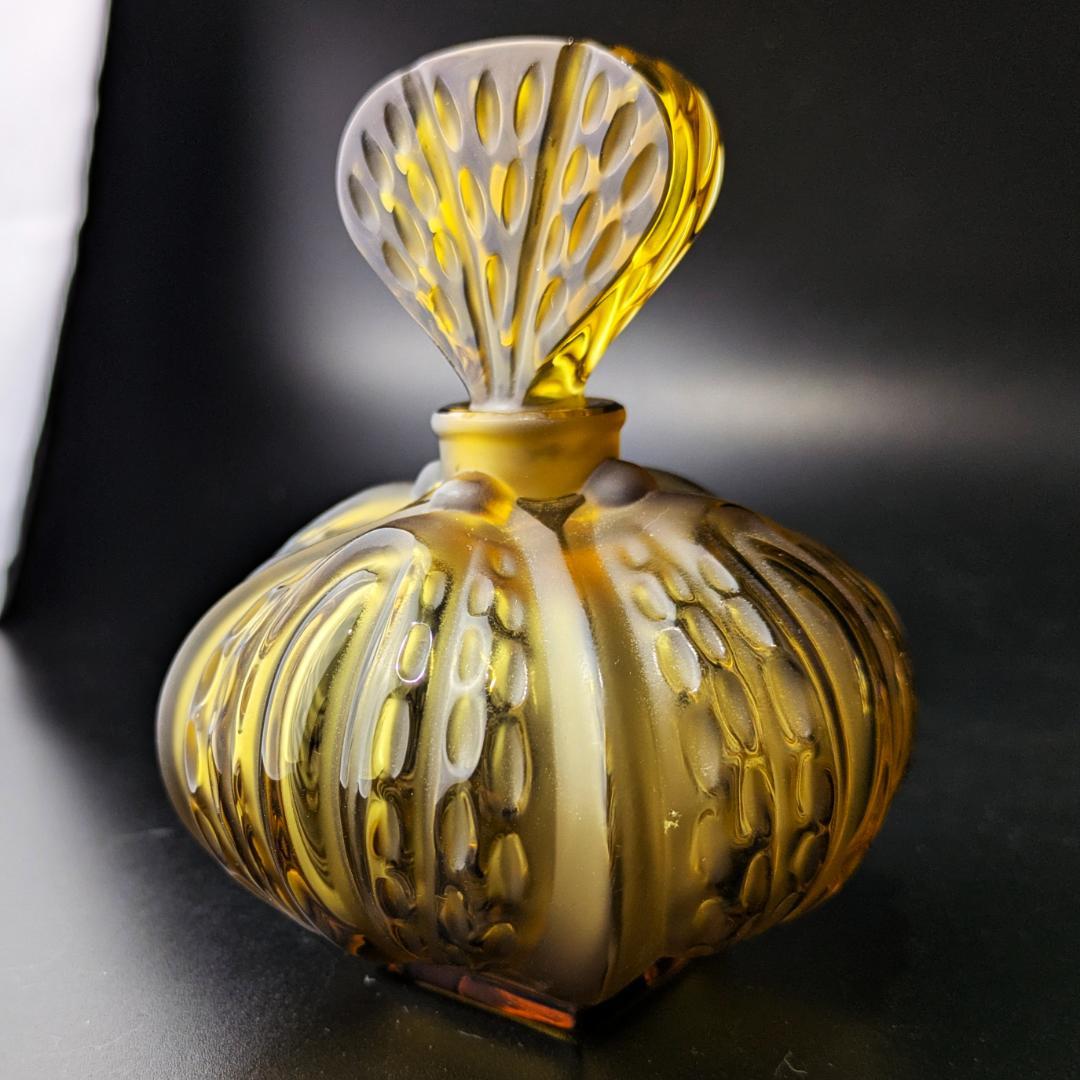 芸術的刺激に惹かれる★ラリック ミラベル アンバー 13㎝ 香水瓶 箱付き