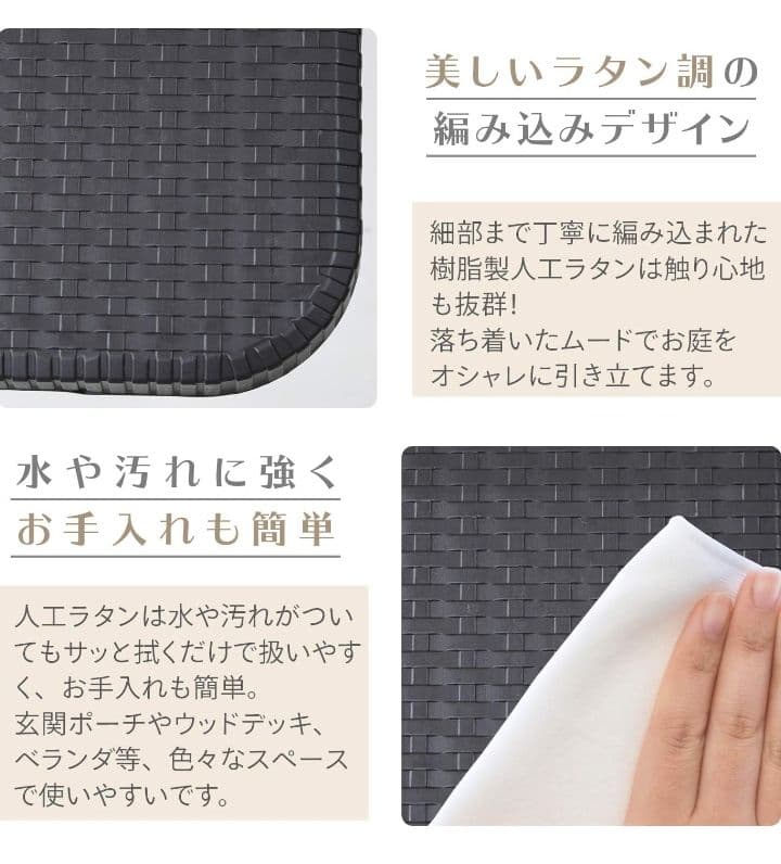 YAMAZEN 折りたたみガーデンテーブル ダークブラウン つ349