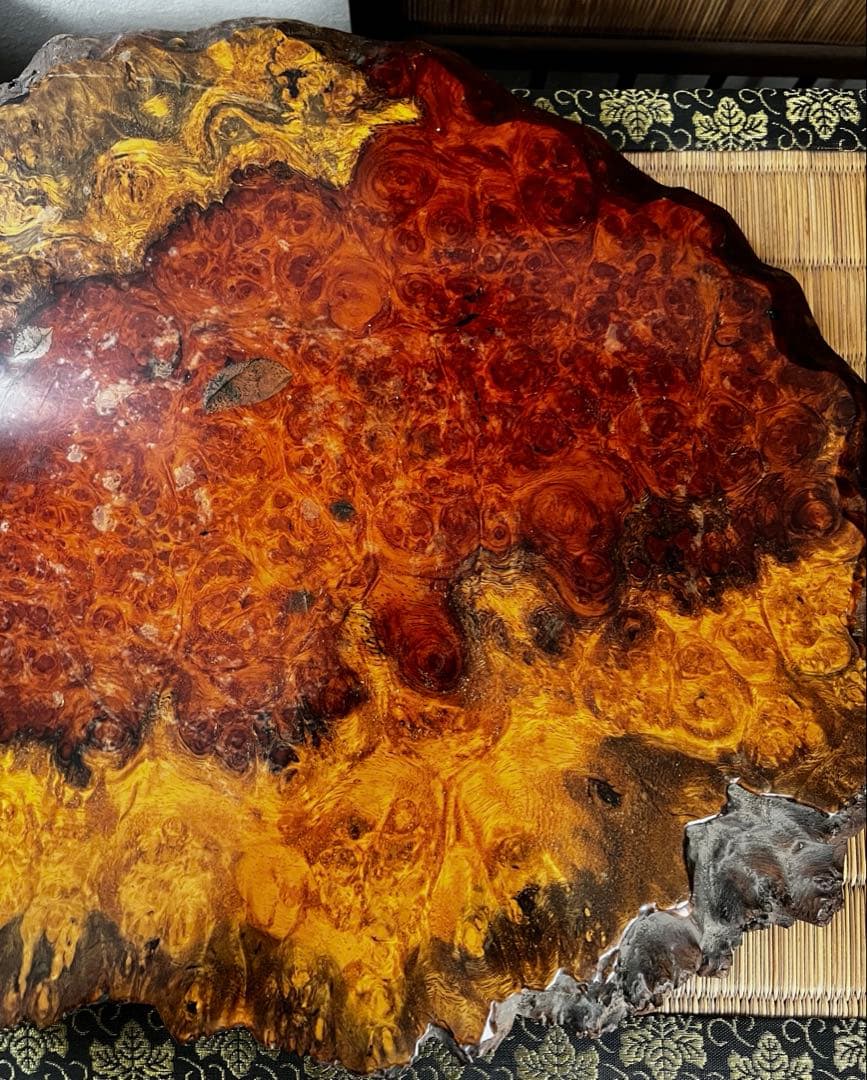 天然時代 古木 花梨 玉杢 瘤 花台 香台 盆栽台 平台