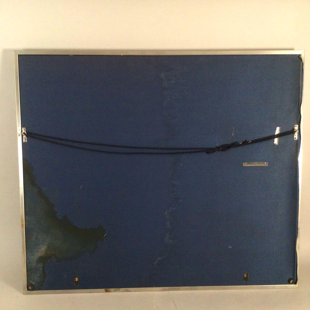 No3711額装　川端龍子　熊笹に貝図　絹本　在銘　落款　日本画　絵画　送料無料